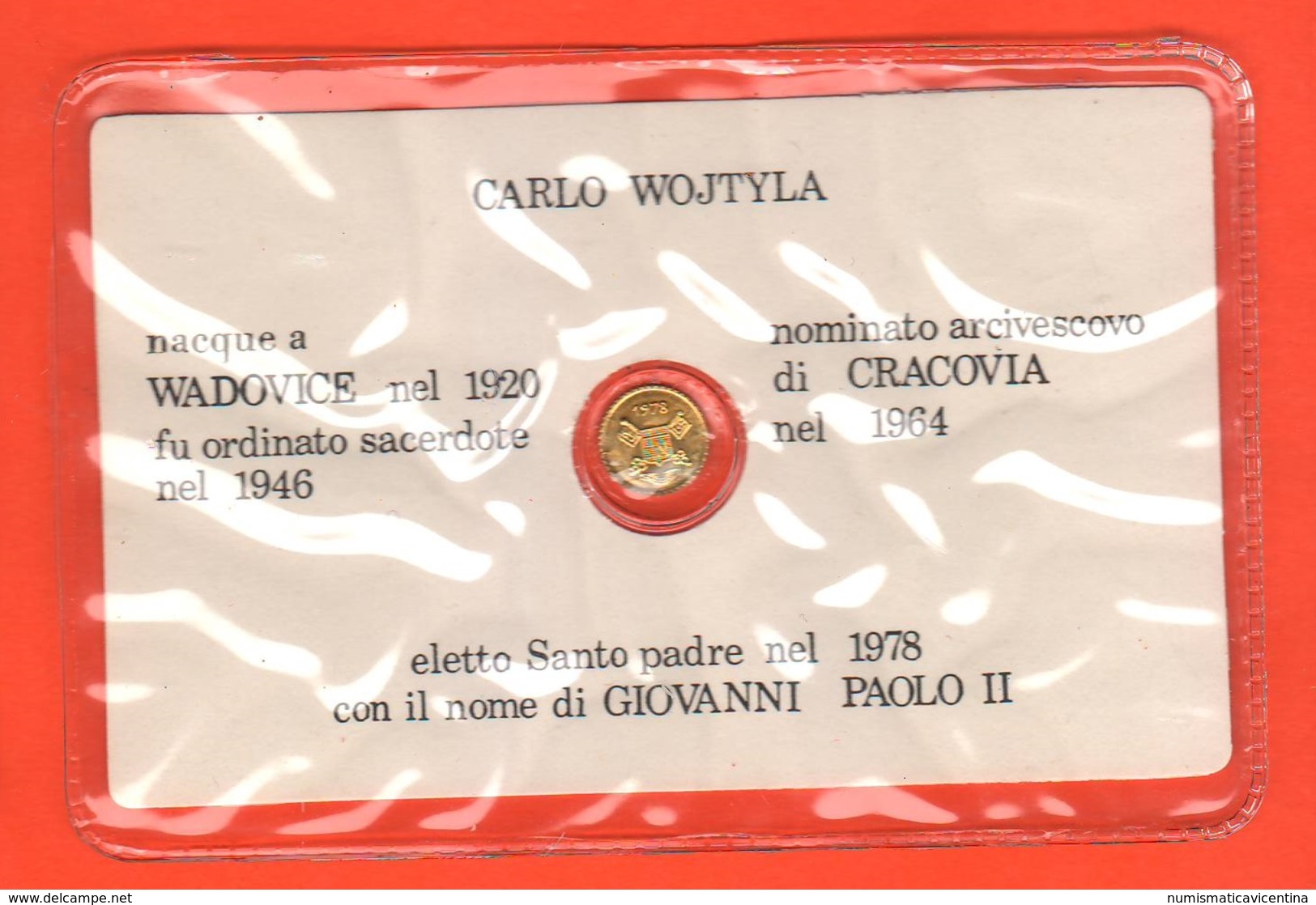 Papa Pope Giovanni Paolo II° Gettone Medaglietta Token In Blister Fine Anni '80 Chiavi S.Pietro Al Retro - Altri & Non Classificati