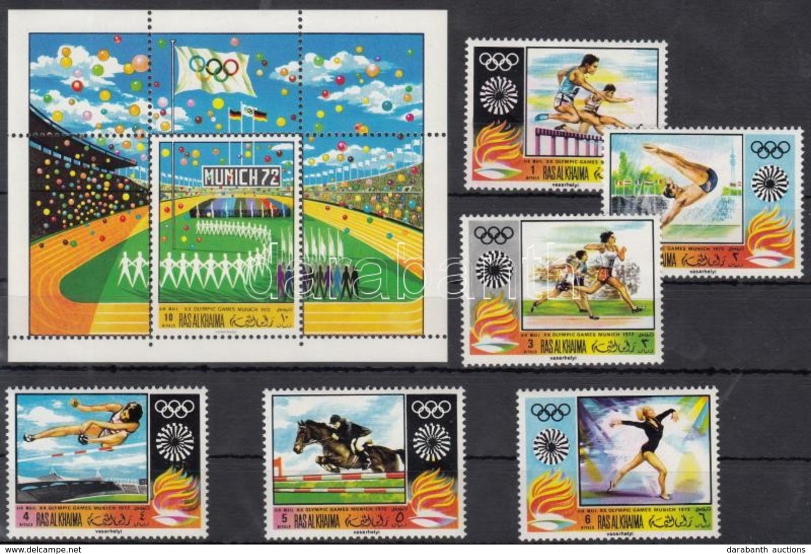 ** 1970 Nyári Olimpia Sor Mi 384-389 A + Blokk 86 A - Other & Unclassified