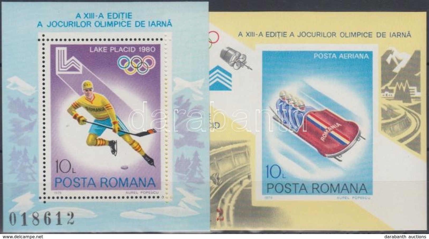 ** 1979 Téli Olimpia Blokk Pár Mi 164-165 - Altri & Non Classificati