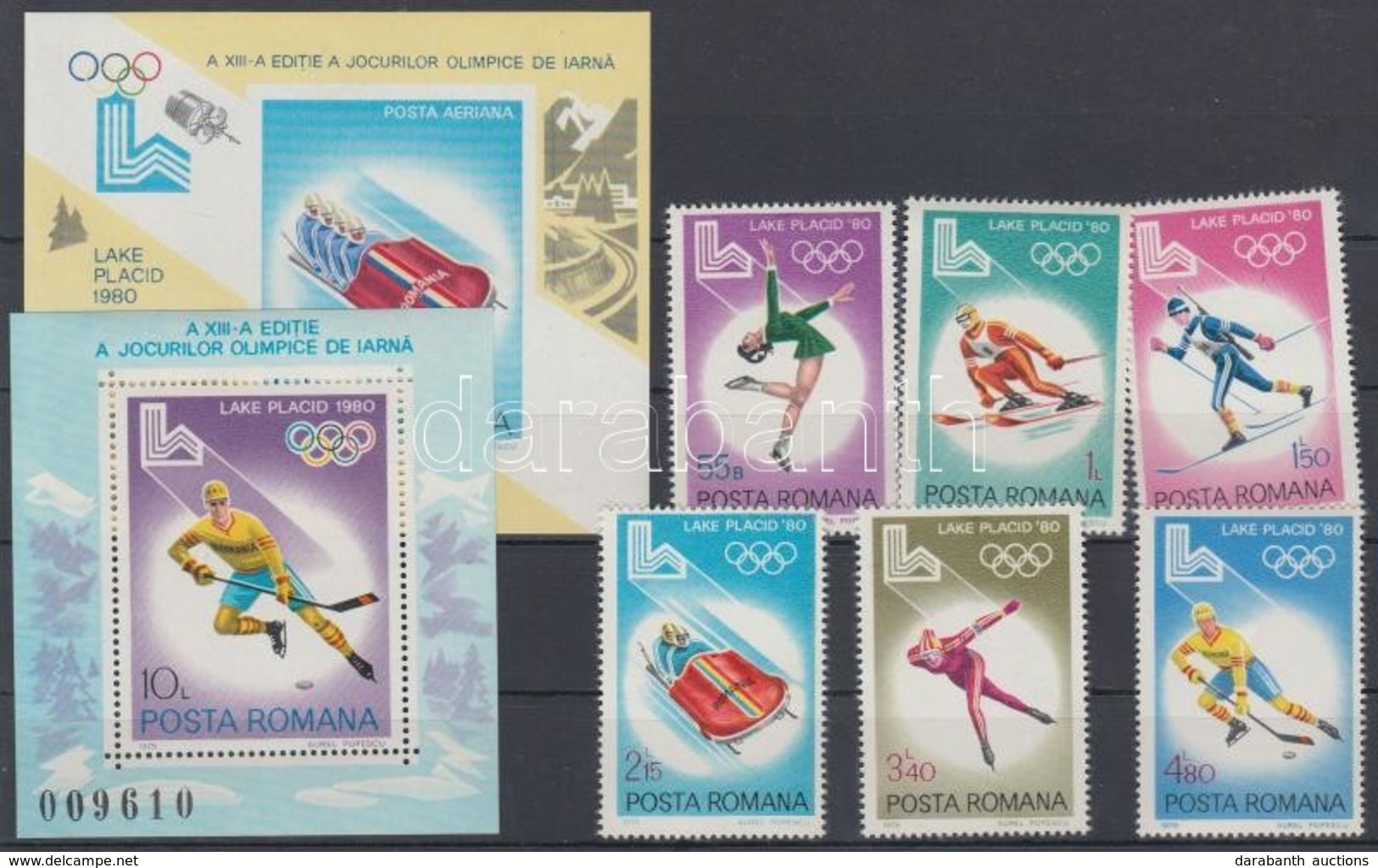 ** 1979 Téli Olimpia, Lake Placid Sor Mi 3666-3671 + Blokkpár 164-165 - Altri & Non Classificati