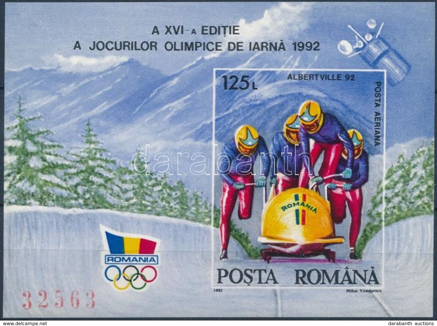 ** 1992 Téli Olimpia Vágott Blokk Mi 270 - Altri & Non Classificati