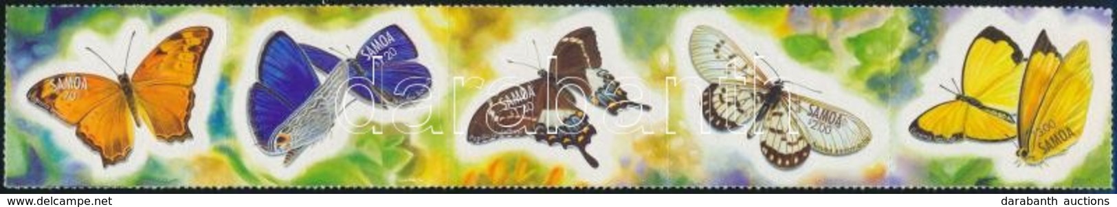 ** 2001 Lepkék ötöscsík,
Butterflies Stripe Of 5
Mi 931-935 - Altri & Non Classificati