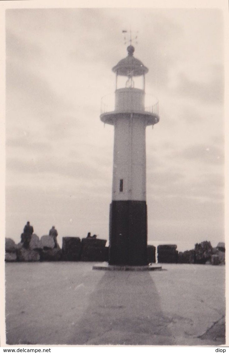 Photo Anonyme Vintage Snapshot Phare Lighthouse - Autres & Non Classés