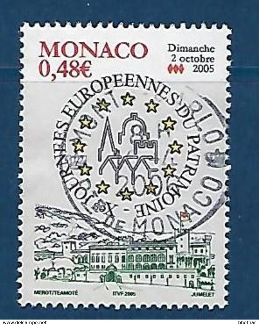 Monaco YT 2504 " Journées Du Patrimoine " 2005 Oblitéré - Oblitérés