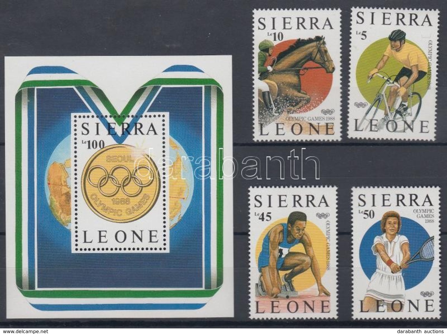 ** 1987 Nyári Olimpia, Szöul Sor Mi 997-1000 + Blokk 61 - Other & Unclassified