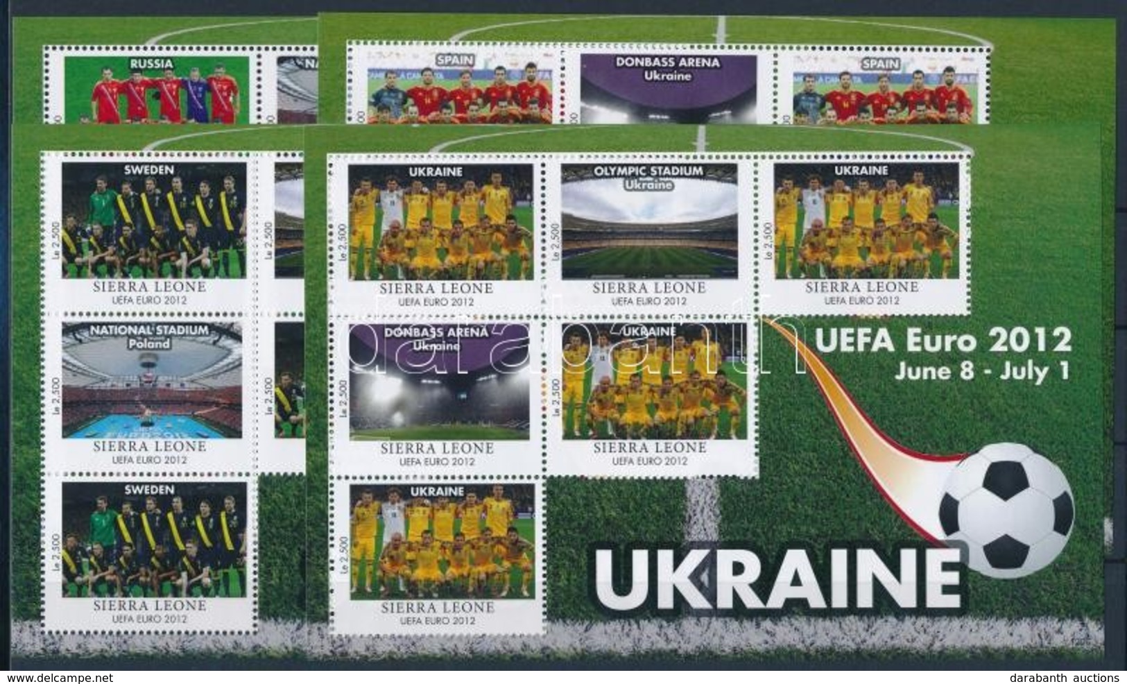 ** 2012 UEFA Labdarúgó Európa Bajnokság 16 Db-os ívsor A Résztvevő Országok Csapataival - Other & Unclassified