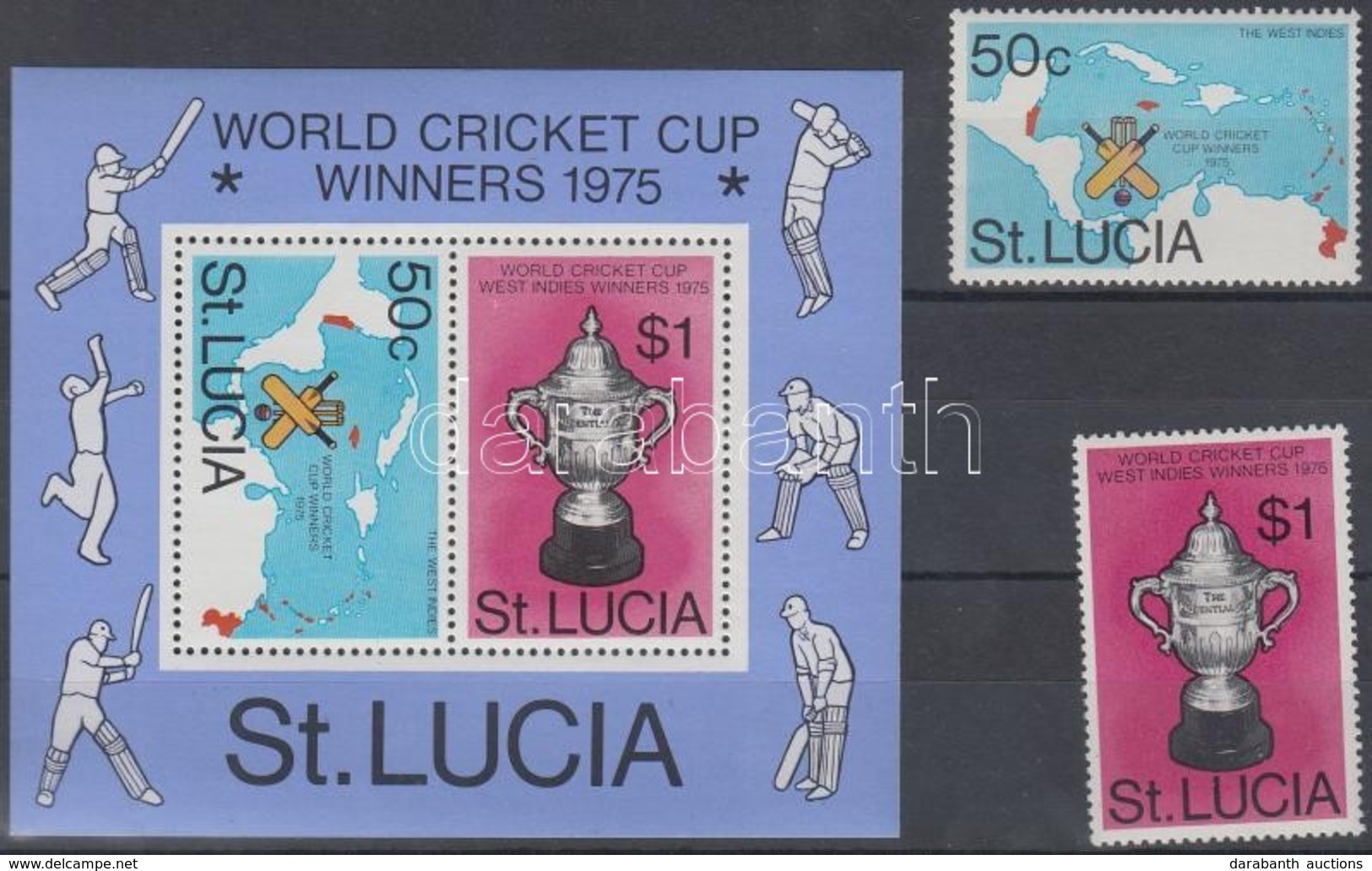 ** 1976 Krikett Világbajnokság Sor Mi 396-397 + Blokk M 9 - Other & Unclassified