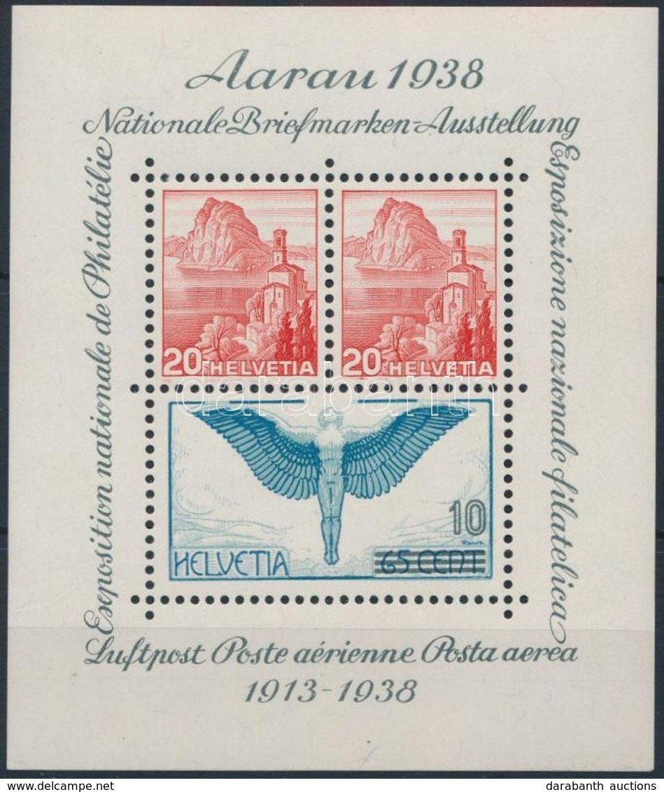 ** 1938 Bélyegkiállítás Blokk,
Stamp Exhibition Block
Mi 4 - Altri & Non Classificati