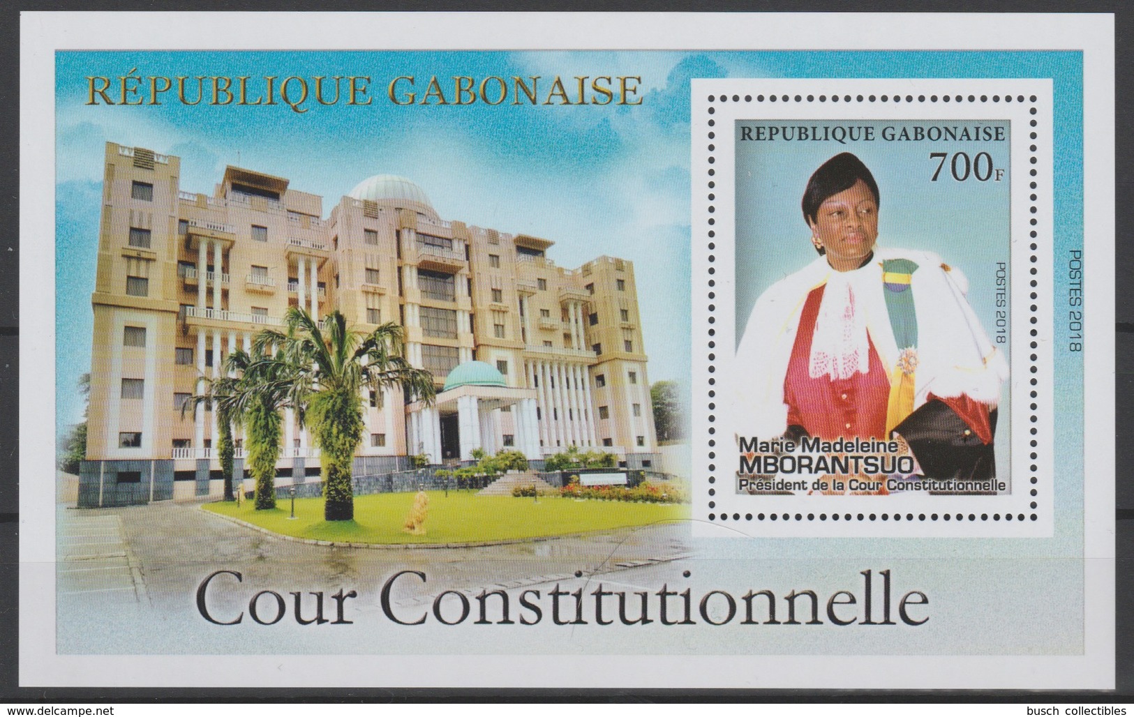 Gabon Gabun 2018 / 2019 Cour Constitutionnelle Présidence Mborantsuo Block Block S/S VERSION 1 MNH - Gabun (1960-...)