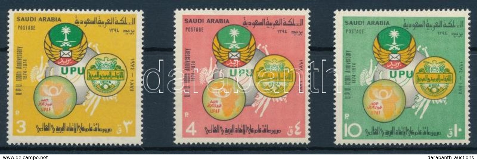 ** 1974 100 éves Az UPU Sor Mi 554-556 - Altri & Non Classificati