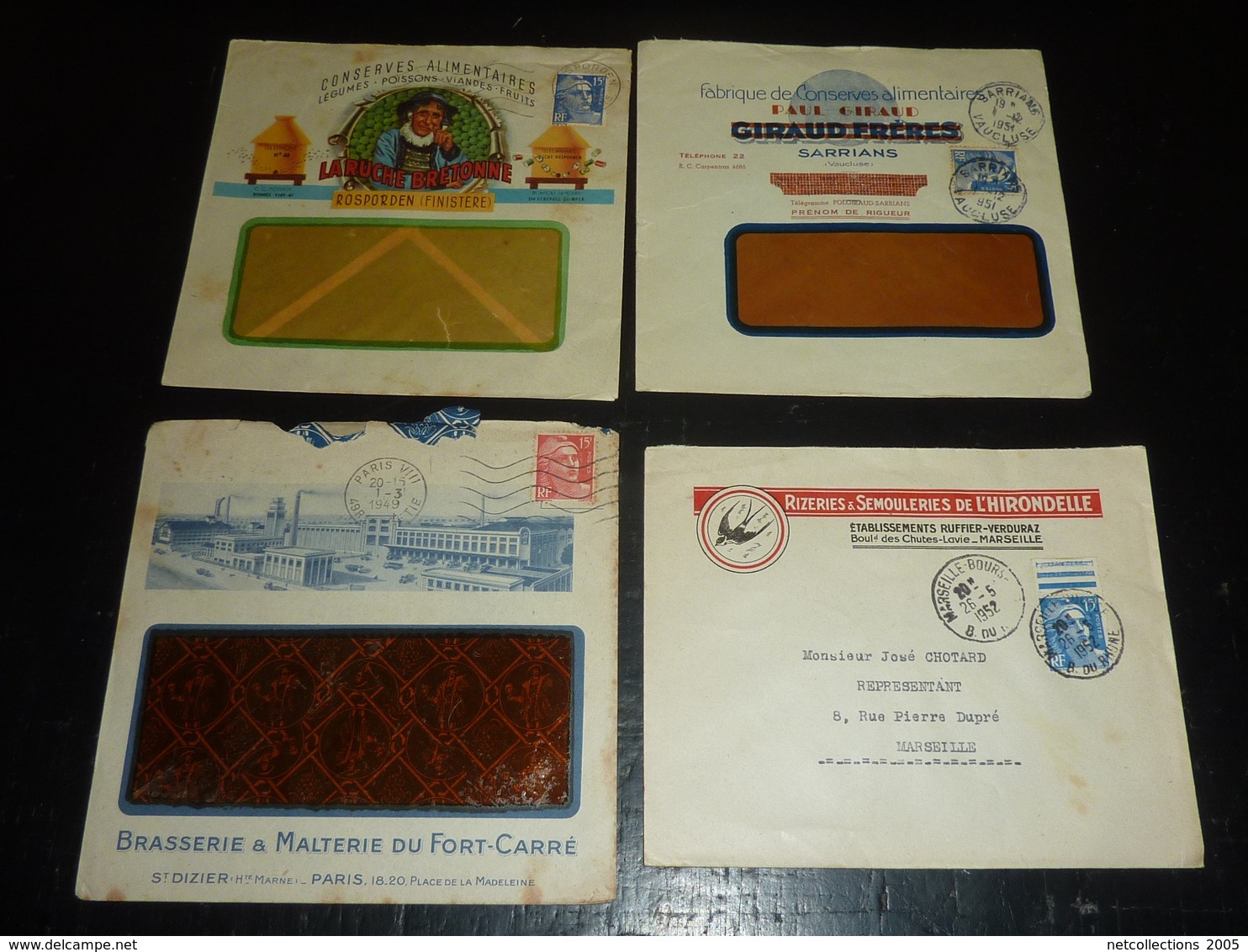 LOT DE 56 ENVELOPPES COMMERCIALES ILLUSTREES 1949 à 1956 BON ETAT - CORRESPODANCE - MARCOPHILIE - 1921-1960: Période Moderne