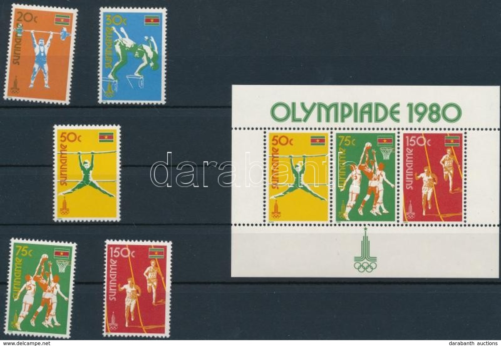 ** 1980 Olimpia Sor + Blokk Mi 905-909 + 25 - Altri & Non Classificati