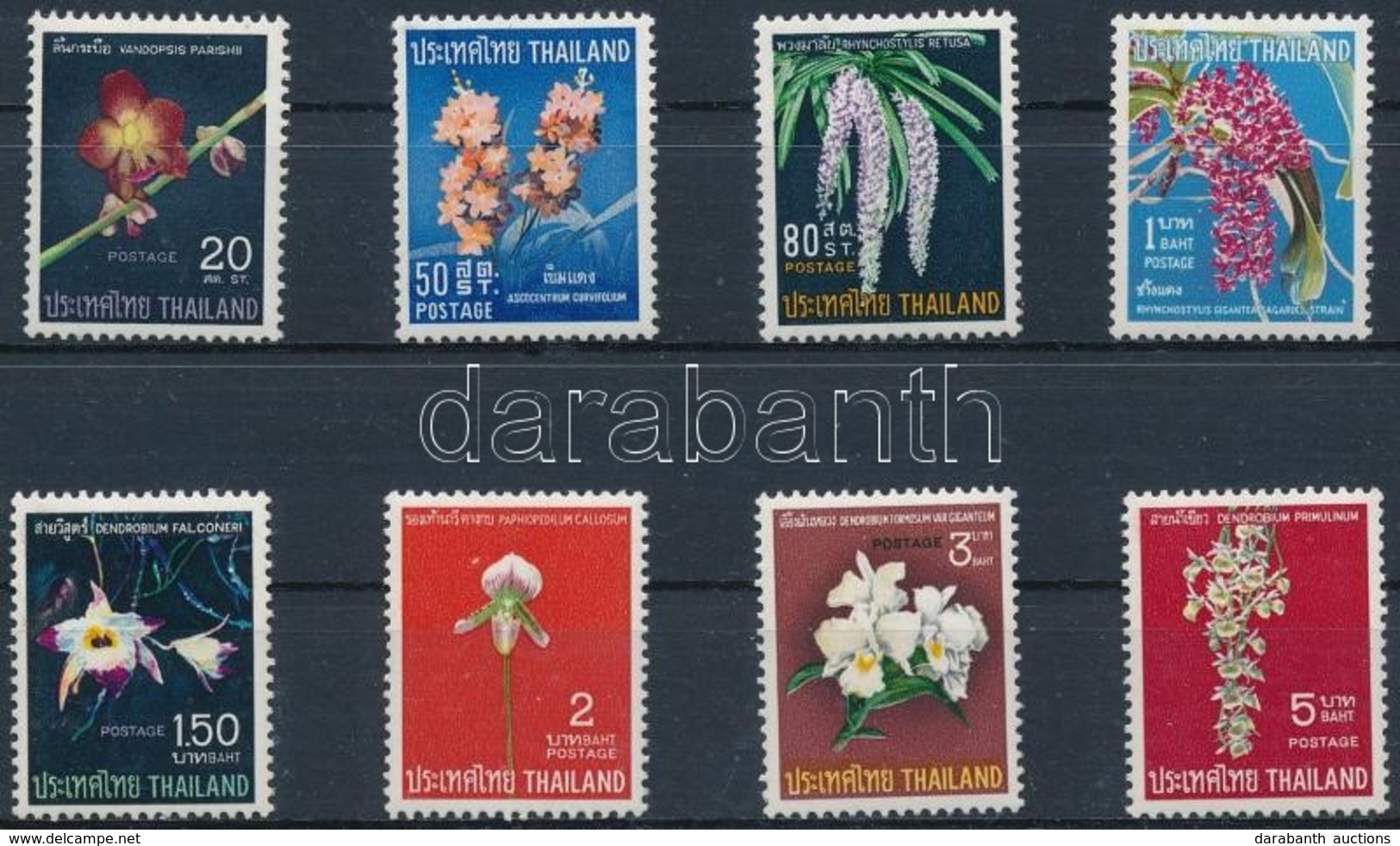 ** Thaiföld 1967 Orchideák Sor Mi 493-500 (Mi EUR 100,-) - Other & Unclassified