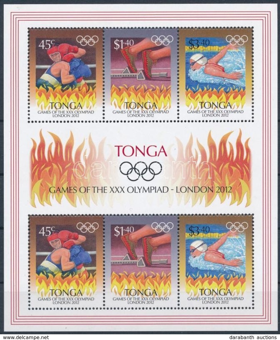 ** 2012 Olimpiai Játékok London 2 Sort Tartalmazó Kisív Mi 1789-1791 - Sonstige & Ohne Zuordnung