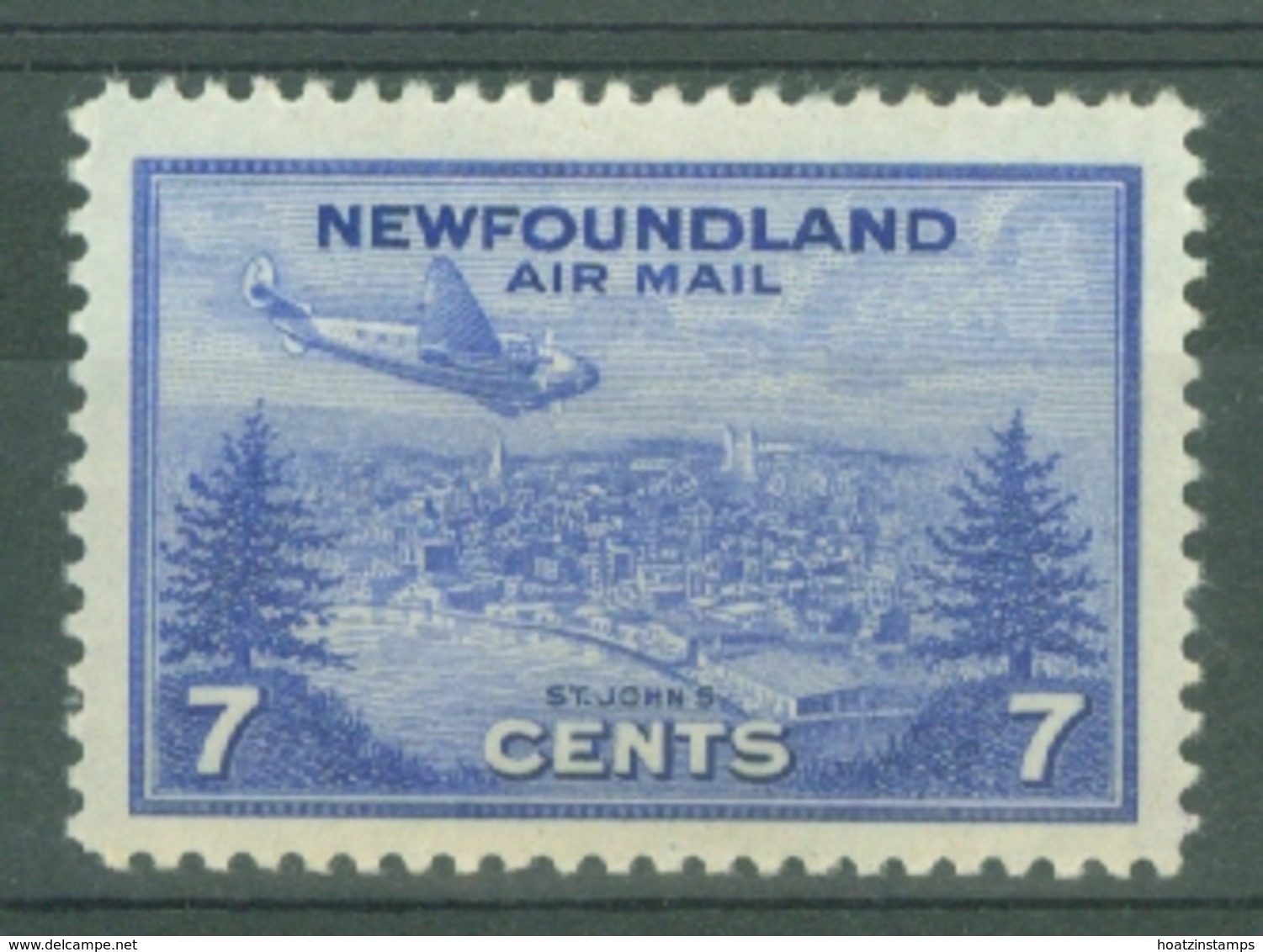 Newfoundland: 1943   Air - St John's  SG291   7c   MH - 1908-1947