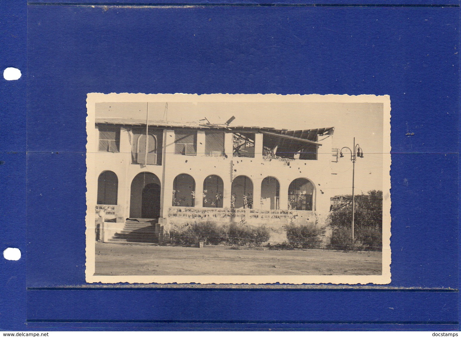 ##(DAN192)-2nd World War-Libya, Place To Identify-2/11/1940 Palazzo Commissario-real Original Photo-unused - Libia