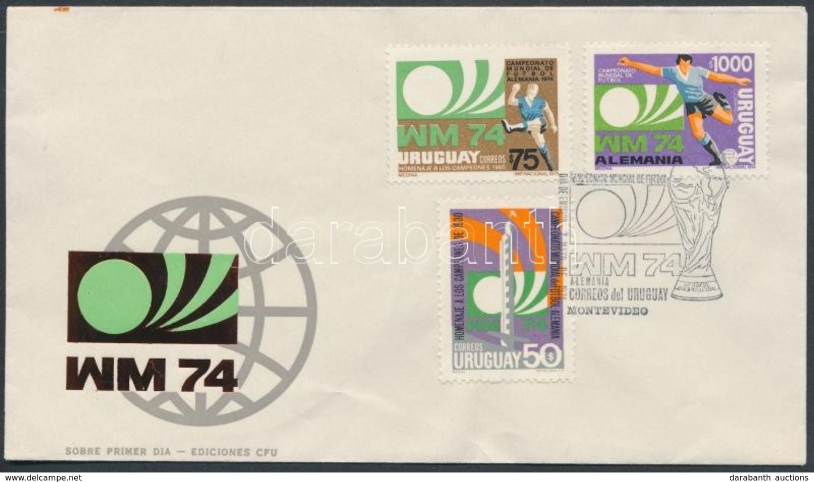 1974 Labdarúgó VB Sor Mi 1302-1304 FDC - Sonstige & Ohne Zuordnung