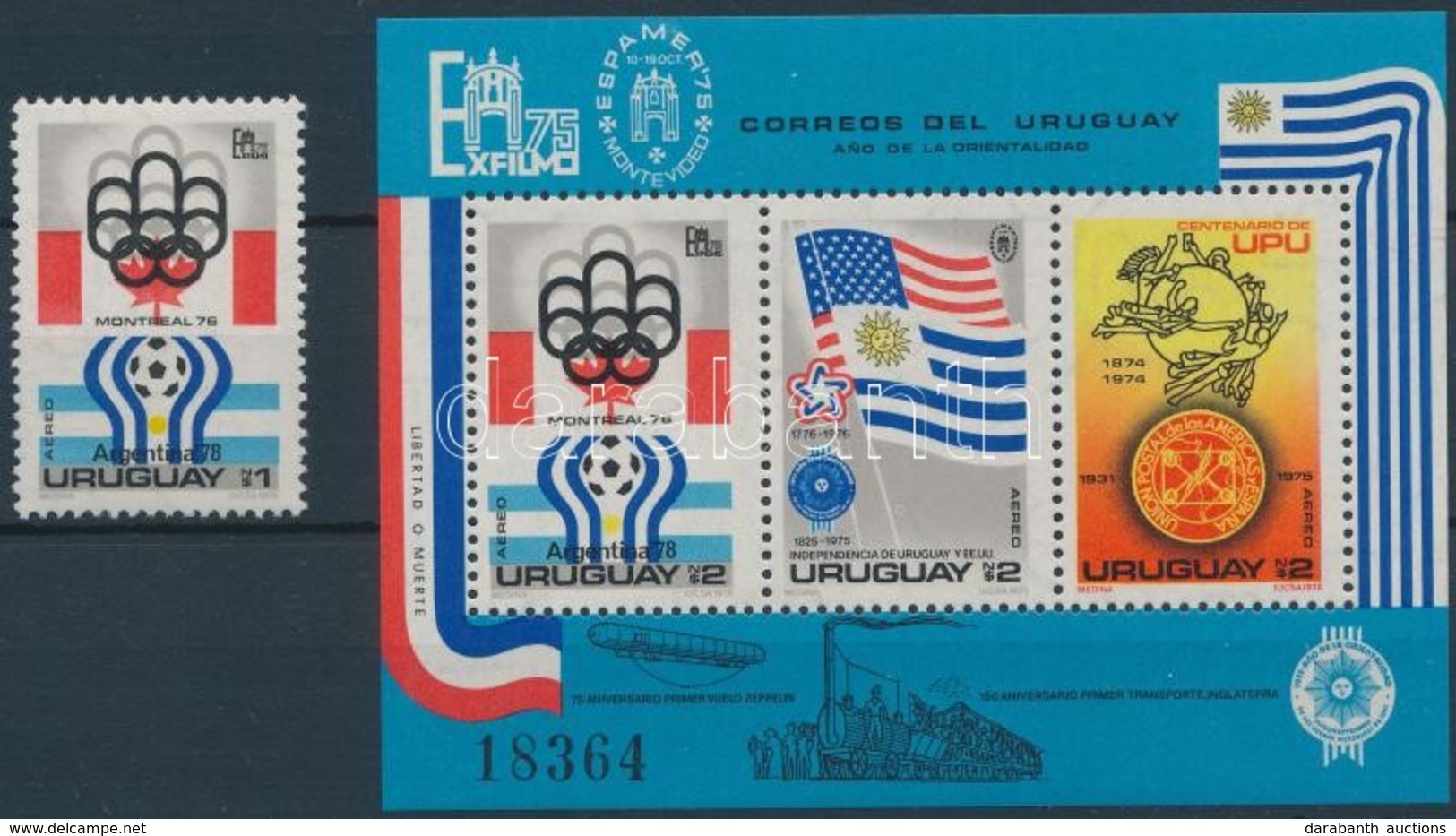 ** 1975 Bélyegkiállítás: Olimpia Mi 1369 + Blokk Mi 28 - Other & Unclassified