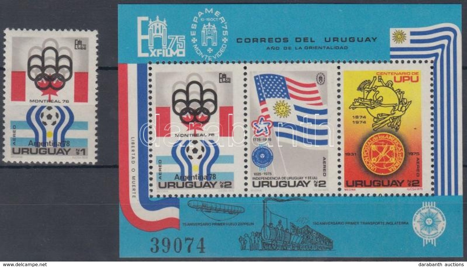 ** 1975 Bélyegkiállítás: Olimpia Mi 1369 + Blokk Mi 28 - Altri & Non Classificati