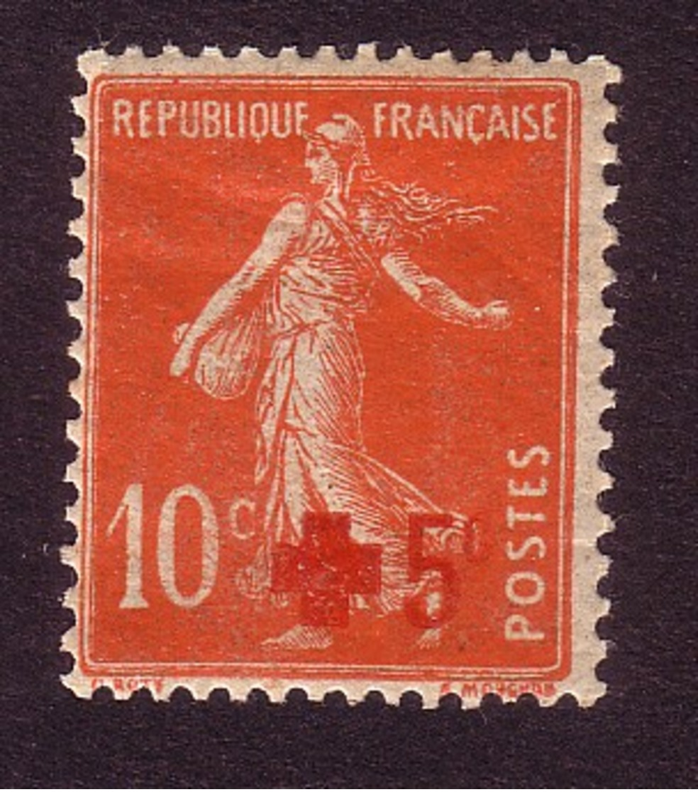 Y&T - N° 146 - Semeuse Surtaxe - Croix Rouge - 1914 +5c S 10c - Neuf* - Unused Stamps