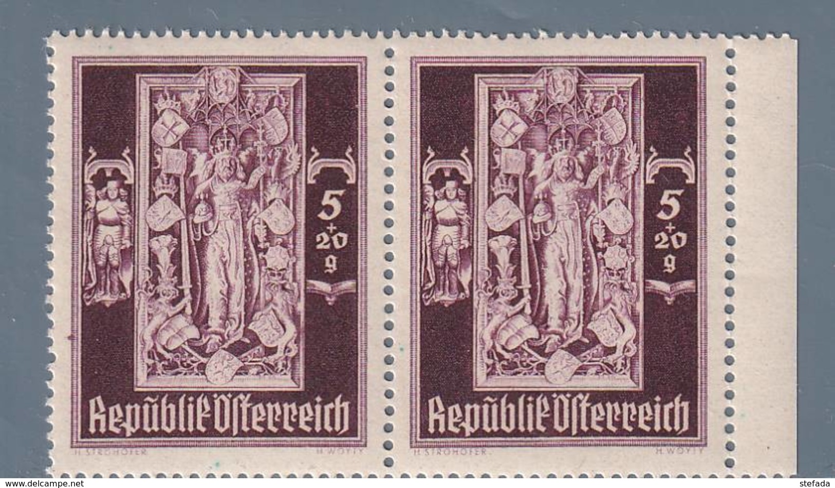 AUSTRIA  AUTRICHE ÖSTERREICH MNH** 1946   S. STEFANO 5+20  GR PAAR - Neufs