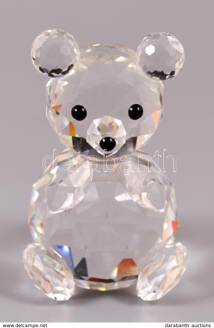 Swarovski Maci, Csiszolt Kristály, Jelzett,hibátlan, M:7 Cm - Glass & Crystal