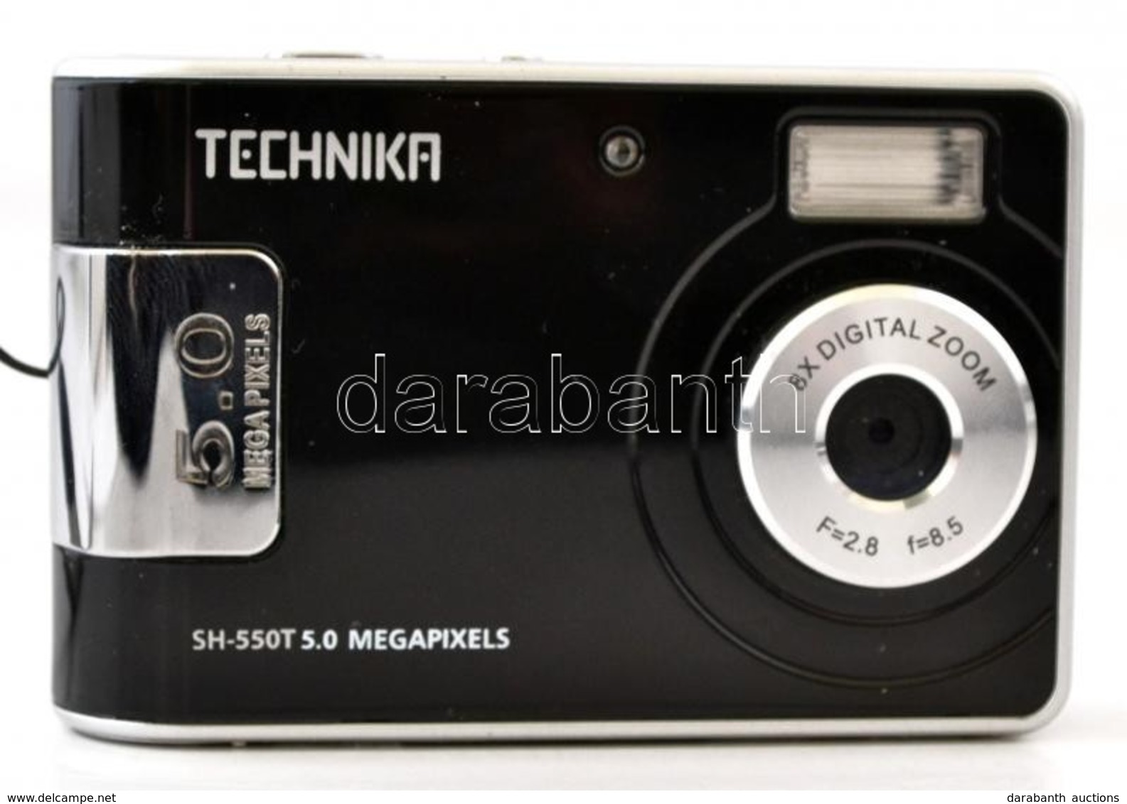 Technika SH-550T 5.0 Mp Digitális Fényképezőgép, Fekete Műbőr-tokban, 5,5x8,5 Cm - Macchine Fotografiche