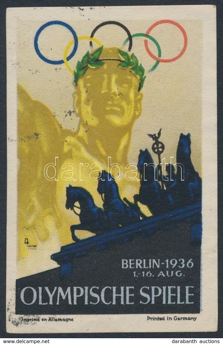 1936 Berlini Olimpia Vágott Levélzáró - Ohne Zuordnung