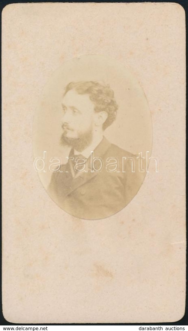 1867 Ifjabb Kossuth Lajos (1844-1918) Portréja, Hátoldalon Feliratozott Fotó, 10×6 Cm - Other & Unclassified