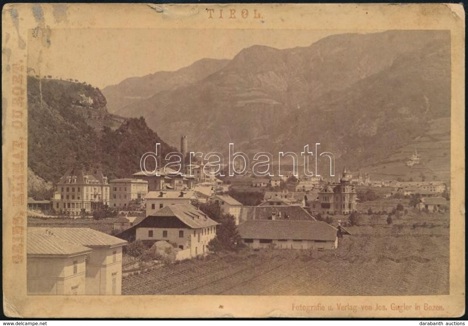 1890 Tirol, Keményhátú Fotó, Kissé Foltos, Hátulján Feliratozva, 11,5×17 Cm - Other & Unclassified