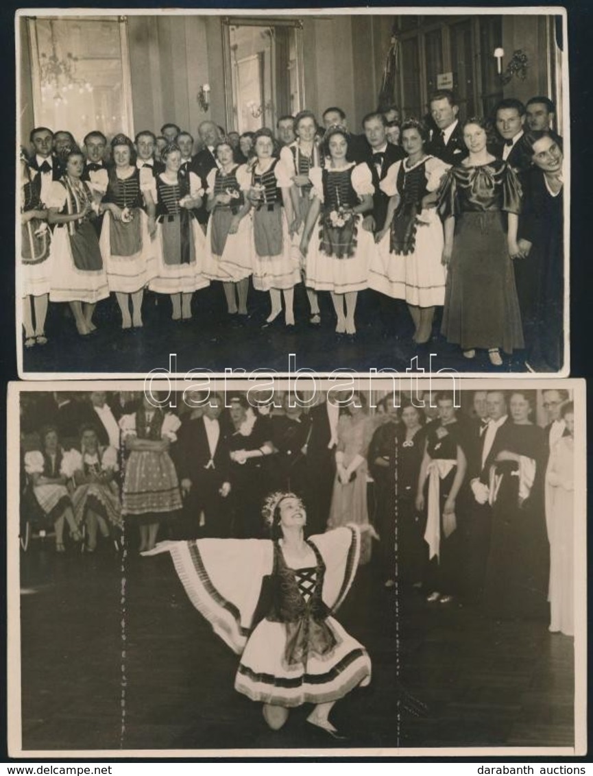 Cca 1900-1936 Társasági Fotók, Báli Képek, 3 Db, 11×17 Cm - Andere & Zonder Classificatie