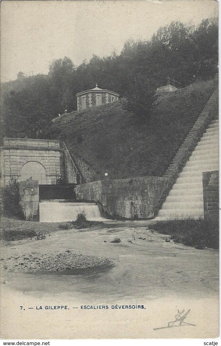 La Gileppe.   -   Escaliers Déversoirs, - Gileppe (Barrage)