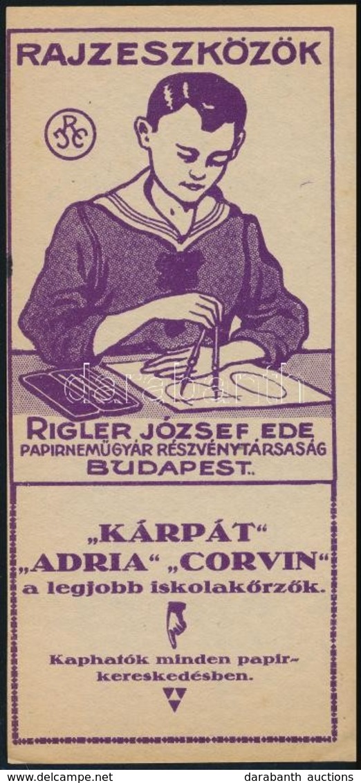 Cca 1910-1920 Riegler József Ede Papírnemű Gyárának Számolócédulája, Szép állapotban - Advertising