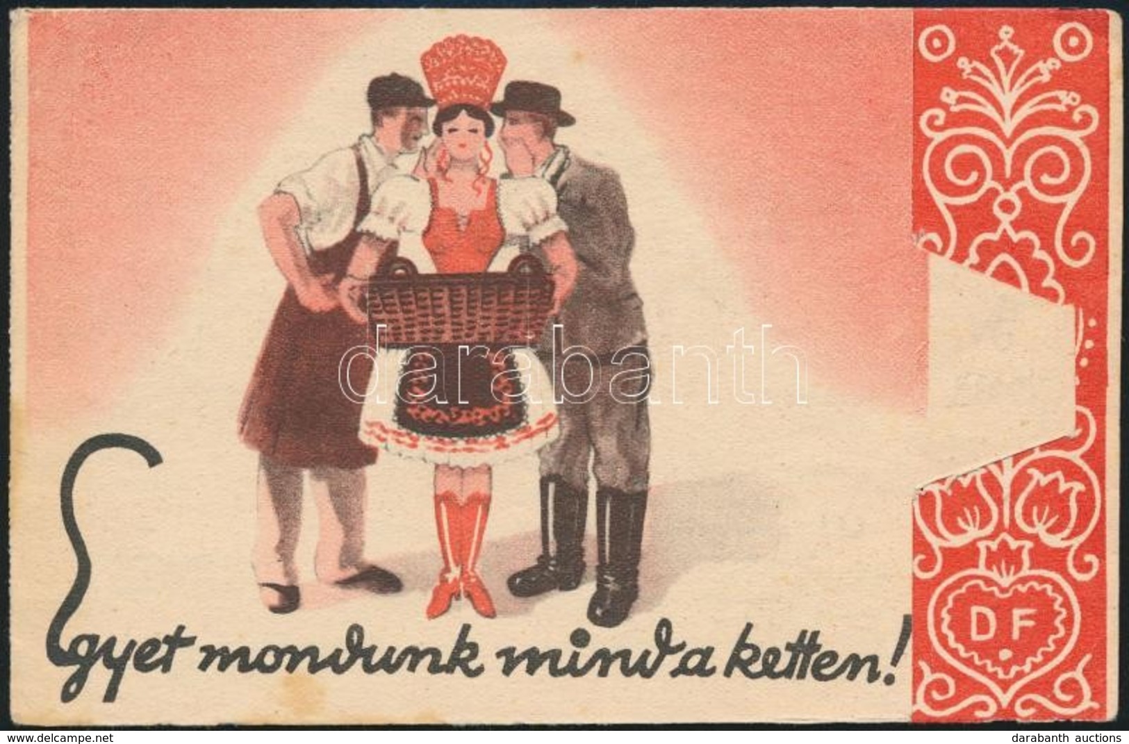 1935 Kihajtható Sorsjegy Reklámlap - Advertising