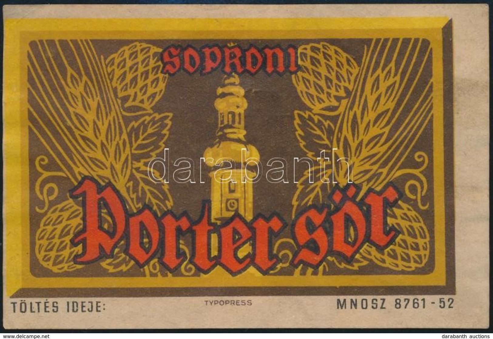 Soproni Porter Sör Sörcímke - Advertising