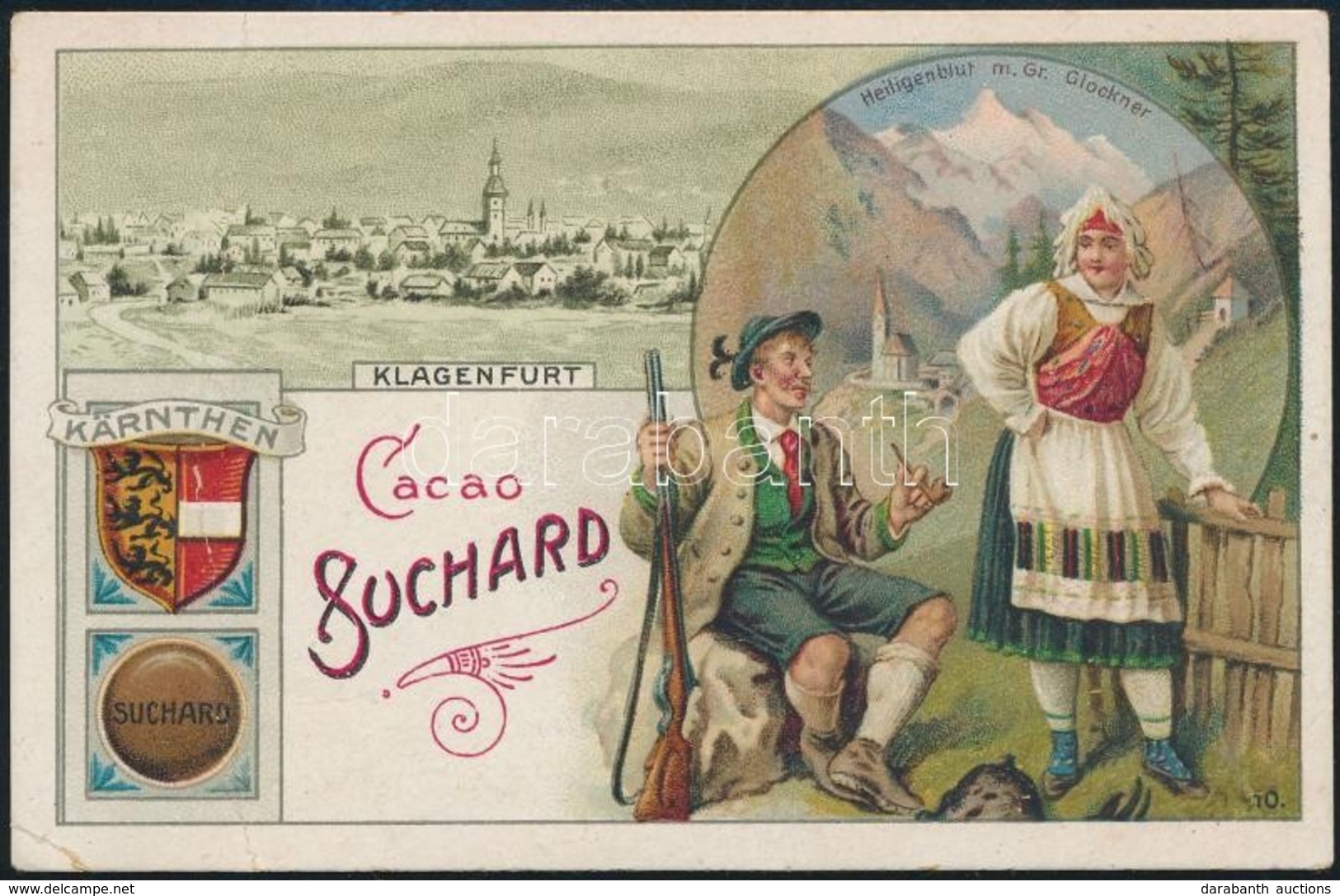 Cca 1900 Chocolat Suchard Gyűjtői Kártya, Litho, 7×11 Cm - Pubblicitari