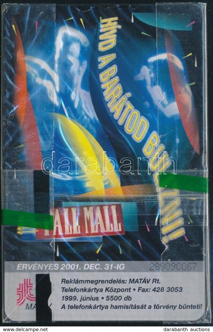 1999 Pall Mall  Telefonkártya. Használatlan, Bontatlan Csomagolásban, Sorszámozott. Csak 5000db! - Unclassified
