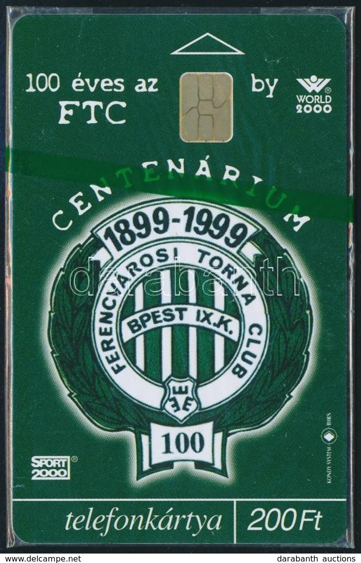 1999 100 éves Az FTC Fradi Telefonkártya. Használatlan, Bontatlan Csomagolásban, Sorszámozott. Csak 2500db! - Ohne Zuordnung