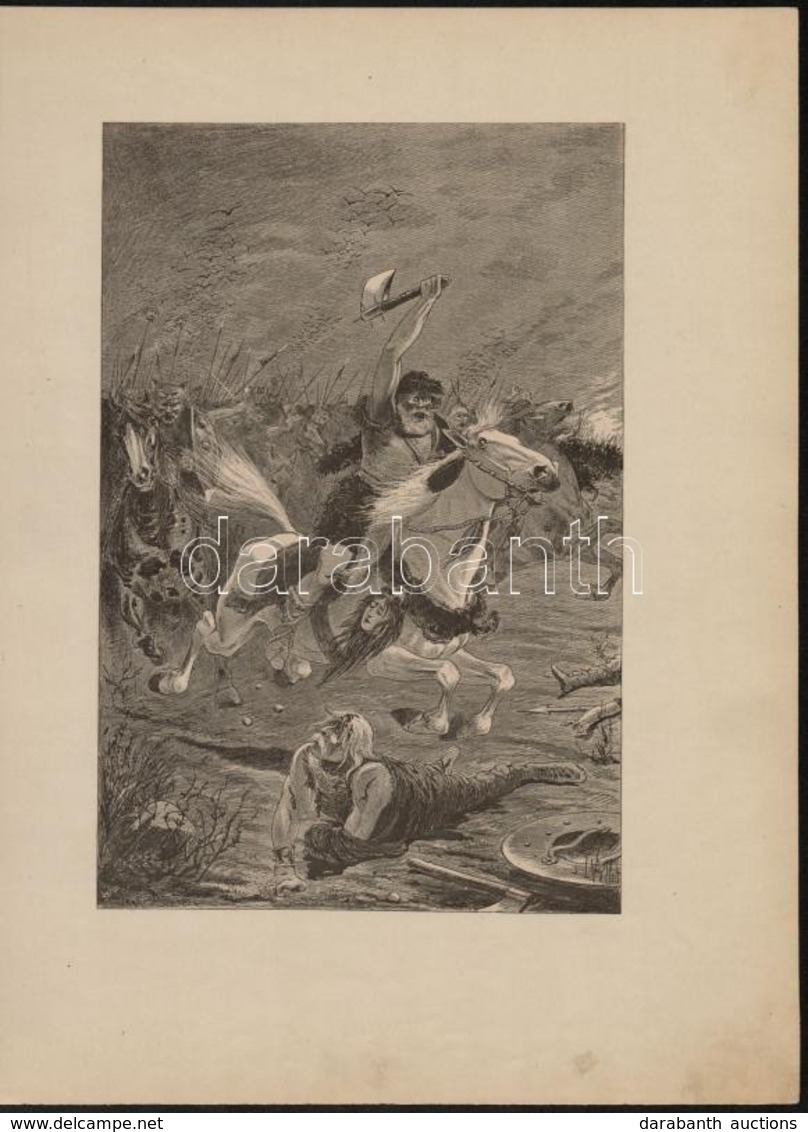 1890 Louis Vallet (1856-1940 Lovas Katonákat ábrázoló 5 Db Színes Fametszet. / Wood Engravings Of Horses And  Soldiers.  - Sonstige & Ohne Zuordnung