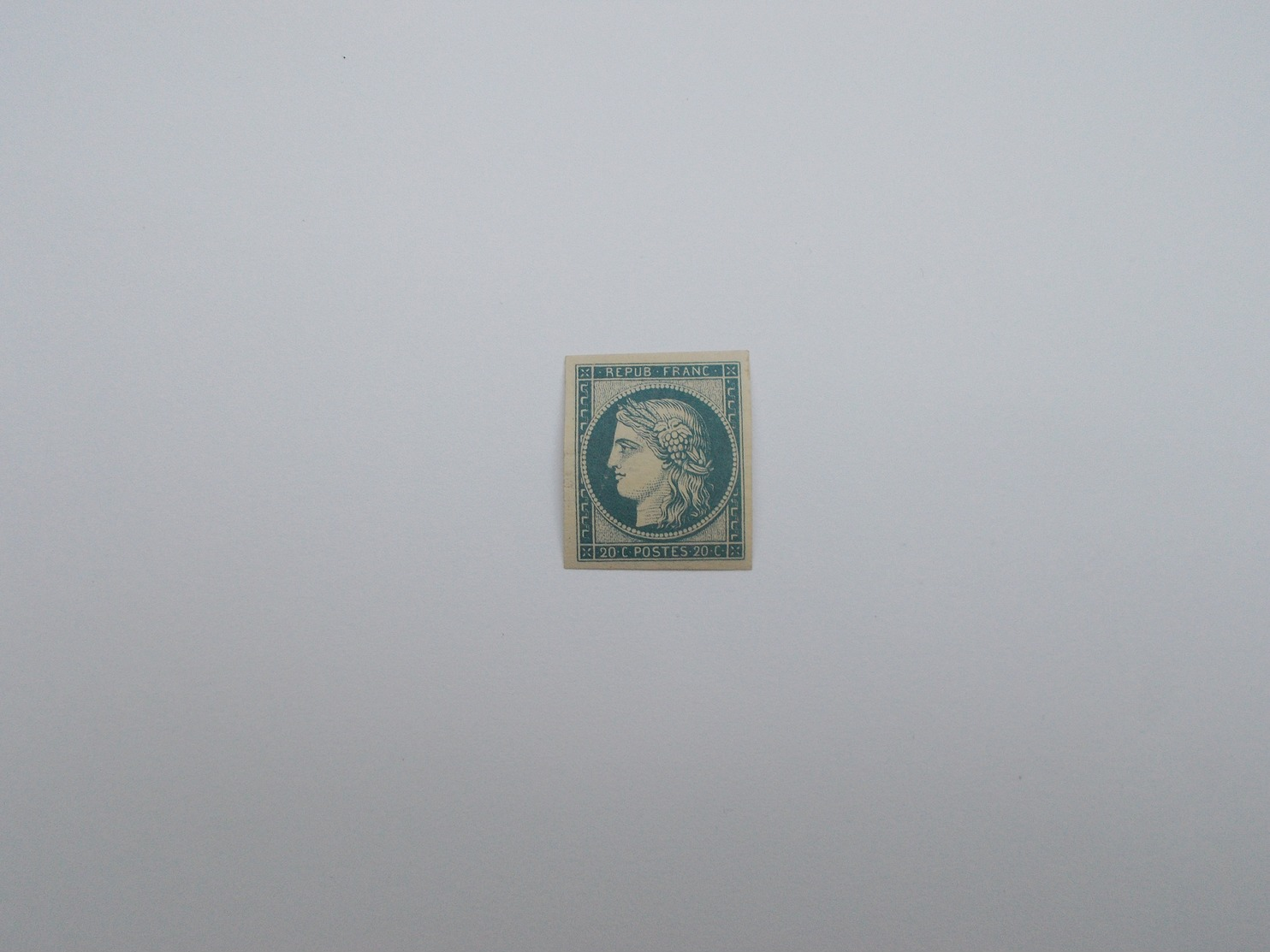 FAUX TIMBRE NEUF NON EMIS 20 C BLEU SUR JAUNATRE - 1849-1850 Ceres