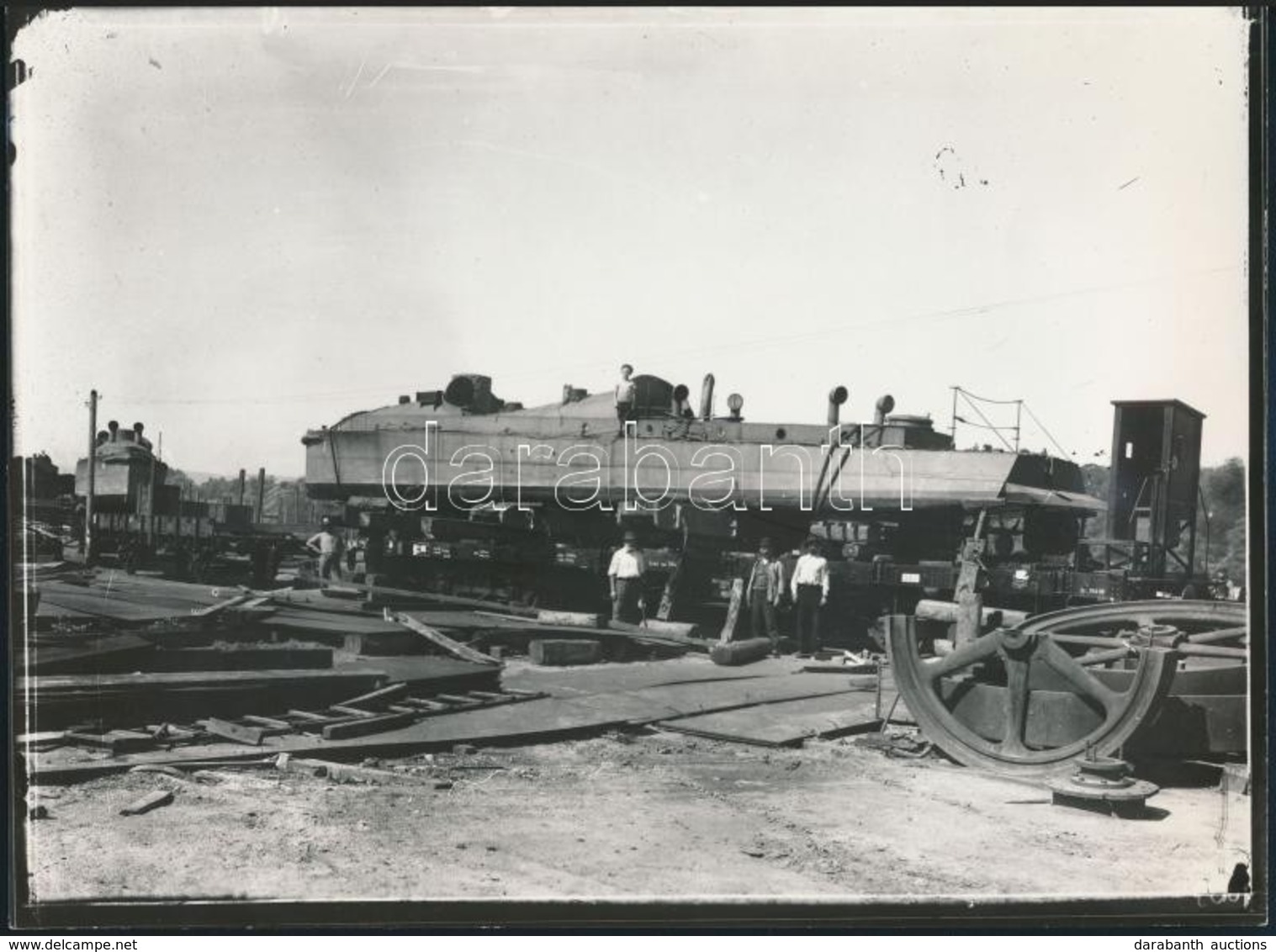 1908 A Dunai Flottila 'f' őrnaszádja Vasúti Kocsi Angliából érkeztekor, Mellette Az 'e' őrnaszád, Az 1980-as években Ere - Sonstige & Ohne Zuordnung