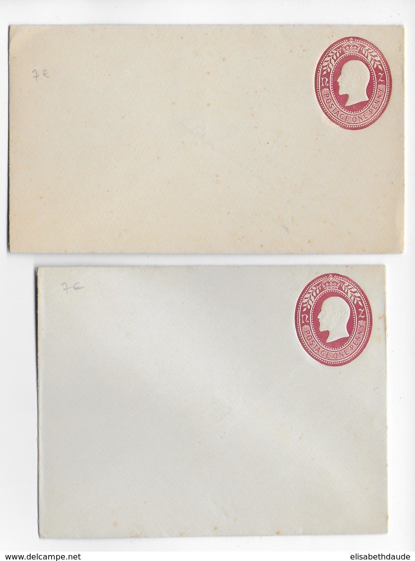 NEW ZEALAND - 2 ENVELOPPES ENTIERS POSTAUX NEUVES TYPE EDOUARD VII - Lettres & Documents