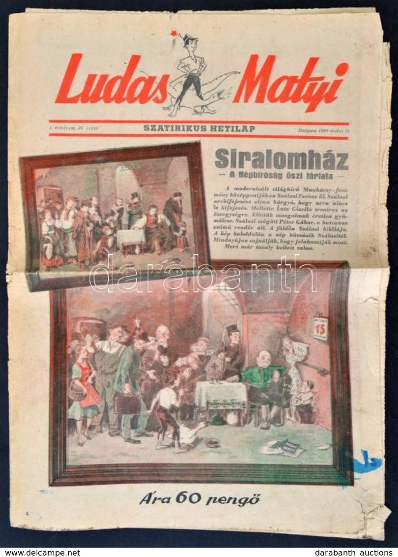 1945 Bp., A Ludas Matyi Szatirikus Hetilap I. évfolyamának 24. Száma, 8p - Non Classificati