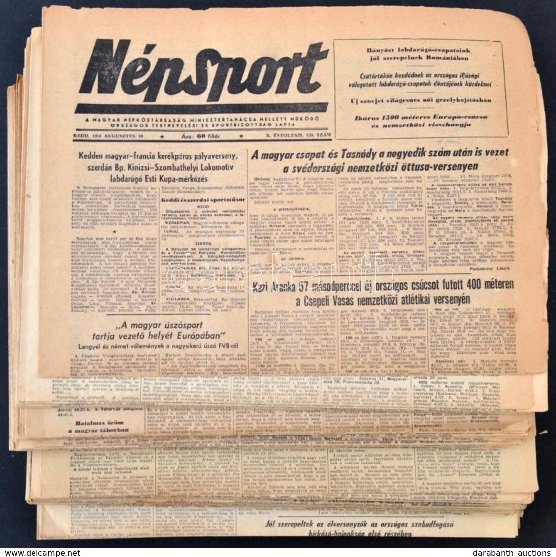 1954 A Népsport Kb. 50-70 Lapszáma, Számos érdekes írással - Non Classificati