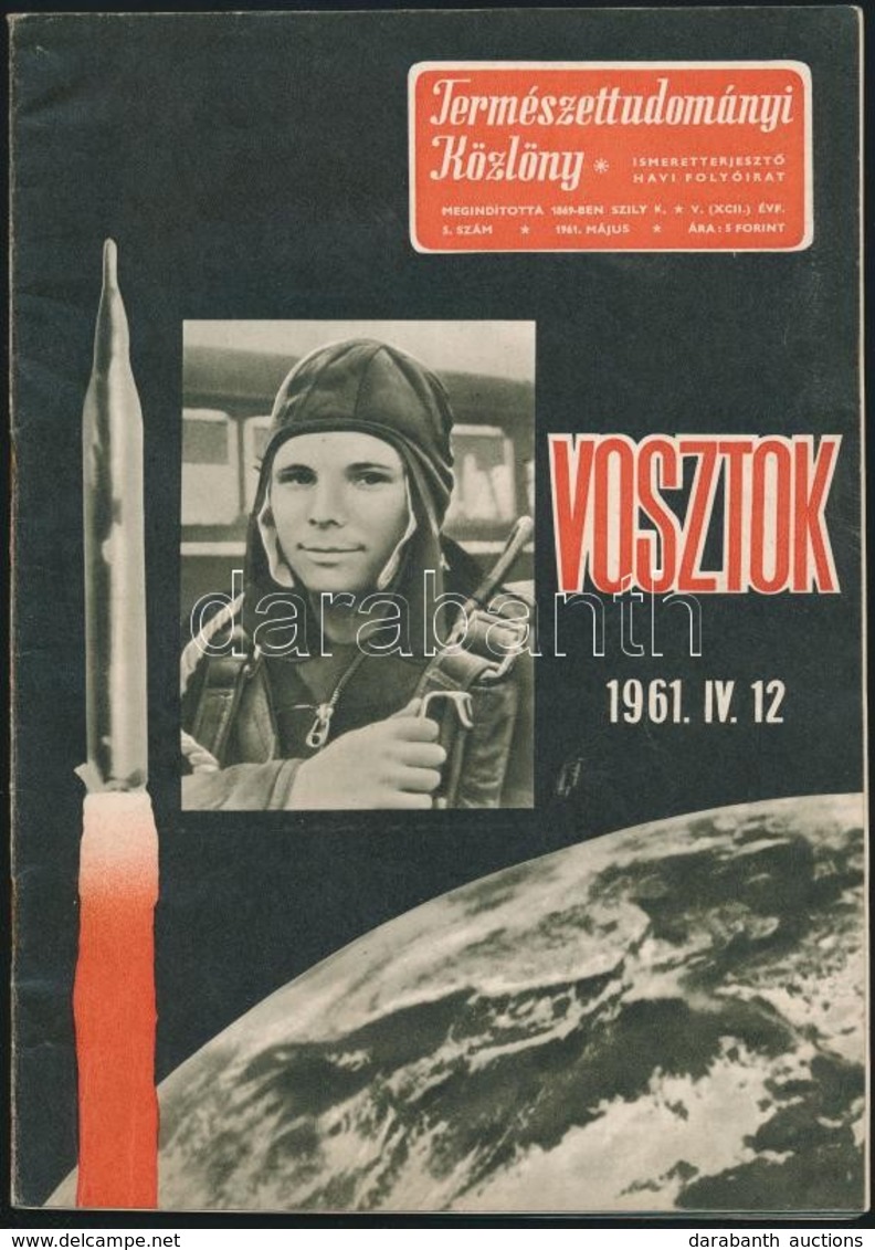 1961 A Természettudományi Közlöny V. évfolyamának 5. Száma, Címlapon Gagarinnal - Non Classificati