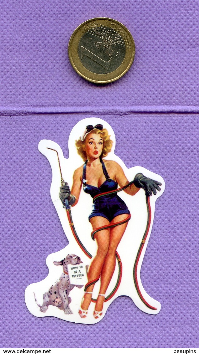 3 AUTOCOLLANT  STICKER PIN UP GIRL    S129 - Stickers