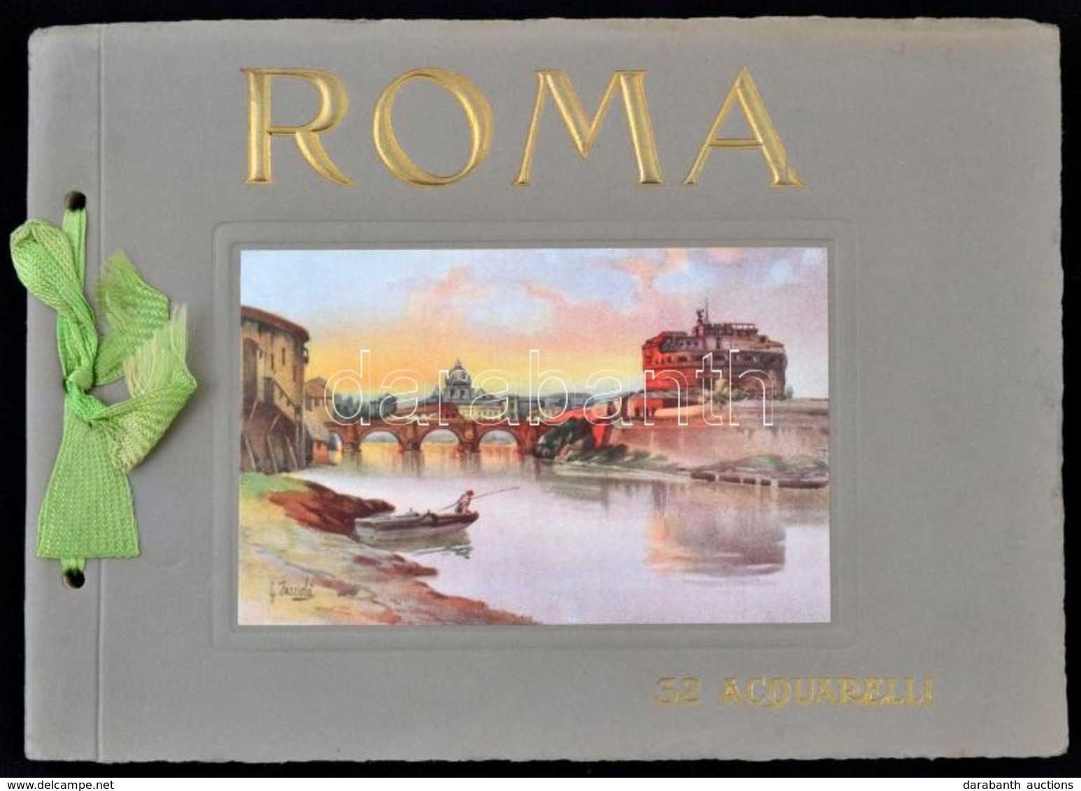 Ricordo Di Roma, 32 Akvarellről Készült Nyomat Látképes Leporelló Füzet - Ohne Zuordnung
