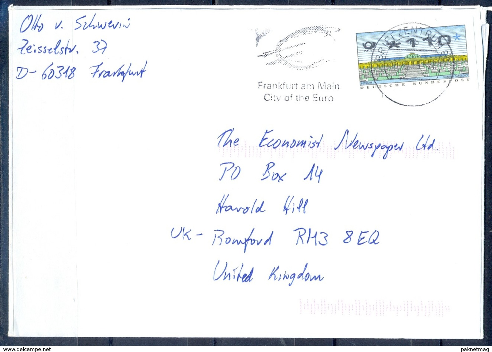 K86- Deutschland Germany Postal History Cover. ATM Machine Label Stamp. - Franking Machines (EMA)
