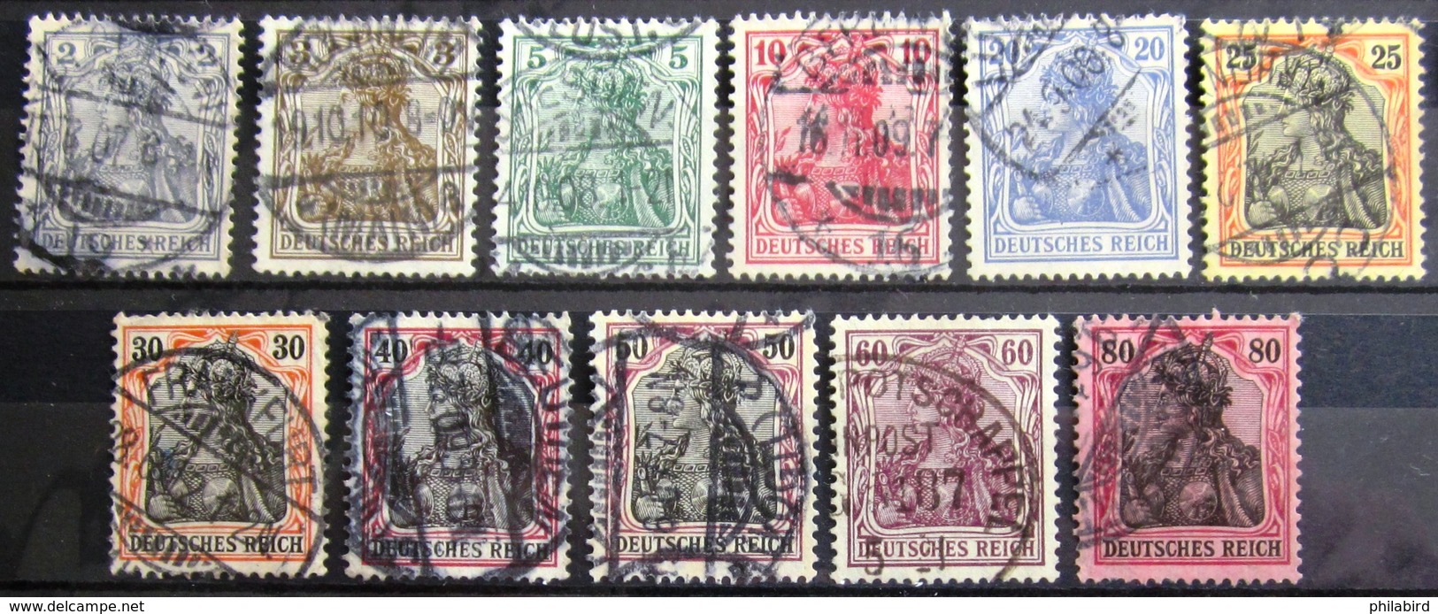 ALLEMAGNE Empire                   N° 81/91                     OBLITERE - Oblitérés