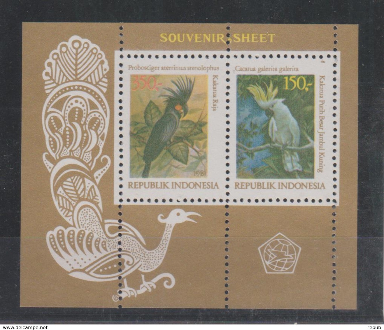 Indonésie 1981 Oiseaux BF 41 ** MNH - Indonesien